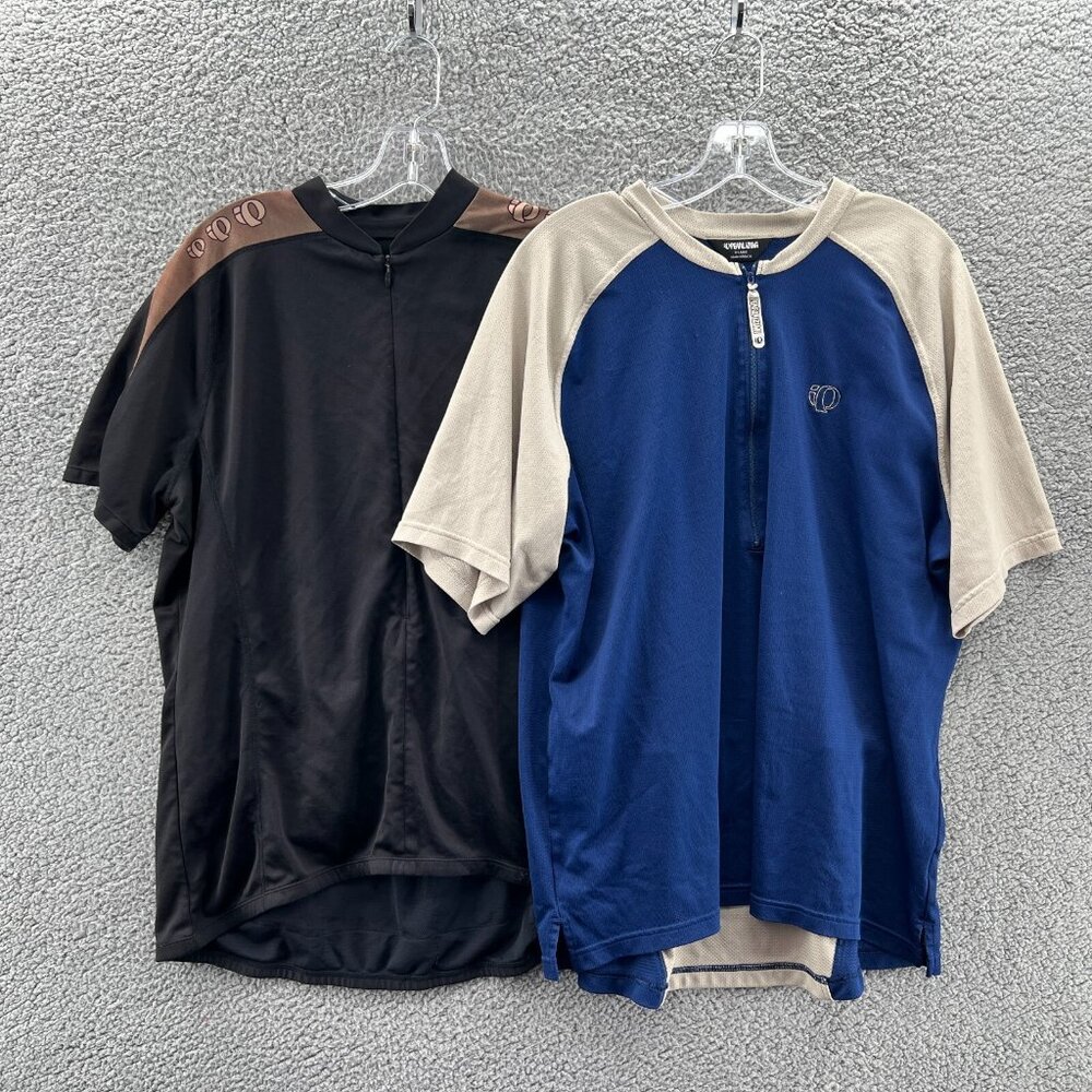 2 - Bike Jerseys Extra Large XL Blue & Black Short Sleeve